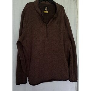 Browning Men's 3XLT Brown Quarter Zip Knit Sweater Pullover – (NWOT)